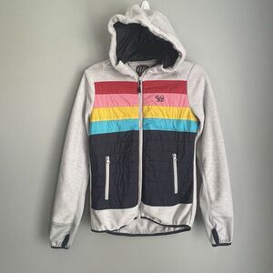 Yo Colorado Women’s Rainbow XS Multi-Colored Puffer Long Sleeve Hoodie Jacket